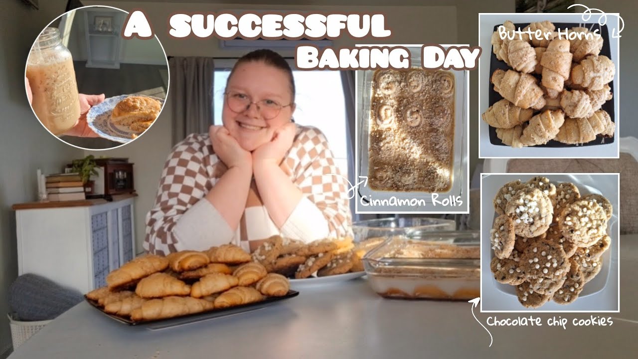 Ein Erfolgreicher Backtag || Rollen, Kuchen, Butteehorns.