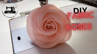 DIY FABRIC ROSES | How to make handmade fabric flowers easy and beautiful | Nabiesew