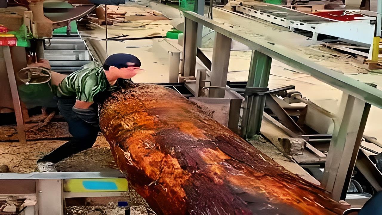Fastest Sawmill Machine Hurdle Machine Amazing Raw Wood Sawmil Process ...
