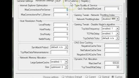 TCP Optimizer - best settings for games [dedicated NIC]