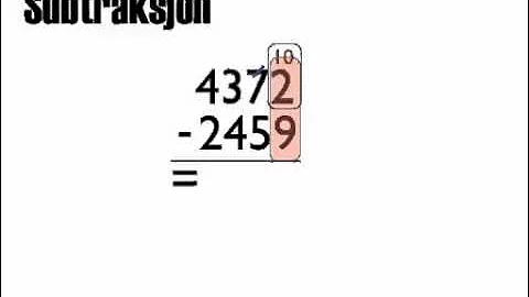 subtraksjon