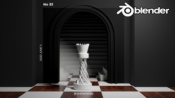 Creating an Abstract Chess piece for Instagram in ( Blender 2.83 walk through )