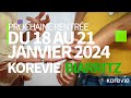 Korevie biarritz rentre du 18 au 21 janvier 2024
