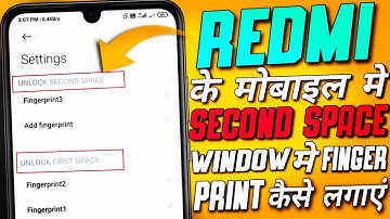 redmi note 8 pro second space fingerprint  password | how to add  fingerprint  second space