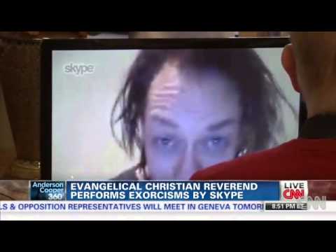 CNN: Christian Exorcist Bob Larson käyttää Skypeä demonien karkottamiseen