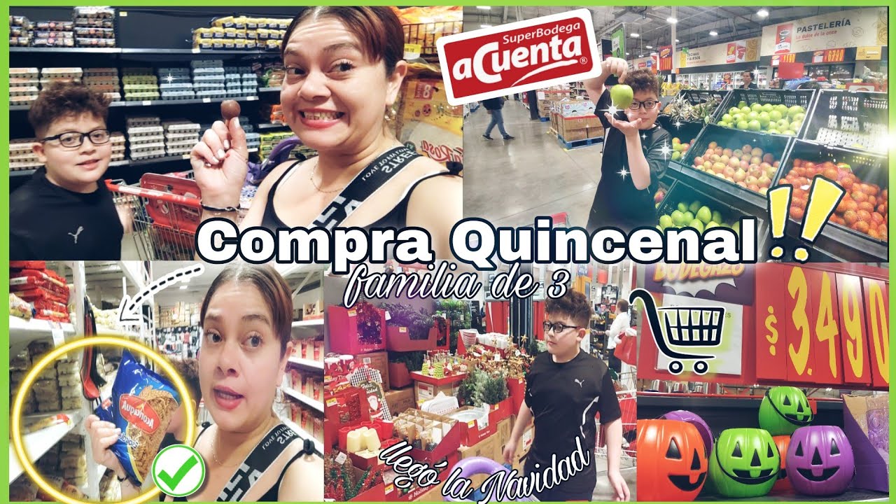 Supermercado Bodega ACUENTA,CHILE |Precios a $1.000 ✨|Despensa,para familia de 3| detalle navideño🎄