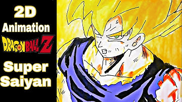 Goku Super Saiyan transformation | 2D Animation | Animate One