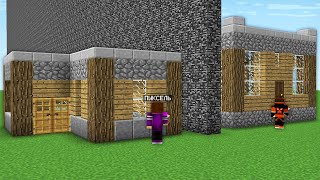 ⁣КТО КРУЧЕ ПОСТРОИТ МОЙ ДОМ ТОТ ПОБЕДИЛ В МАЙНКРАФТ 100% троллинг ловушка minecraft