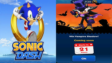 Sonic Dash - Vamipre Shadow New Event Update - All Characters Unlocked Android Gameplay 3D
