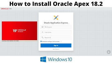 Oracle Apex Installation 18.2 - DB 19c 8K