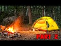 Solo Tent Camping Next To Wilderness Lake