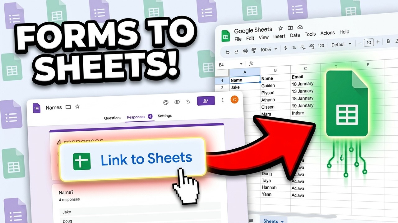 How To Connect Google Forms To Google Sheets - YouTube