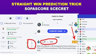 Information Unlocking The Secret Of Sofascore's Straight Win Prediction Trick 2025 _ Winning Strategy Update