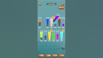 Water color sort level 2160 #androidgameplay #watersortpuzzle #shorts