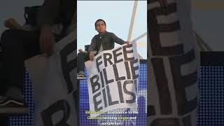 Man Climbs KTLA Tower with Billie Eilish Sign | #Shorts #News #Trending