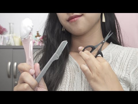 ASMR 얼굴 털을 싹~ 다 면도해드립니다! Shaving your whole face hair [한국어/KOREAN]