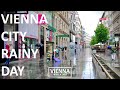Walking in the Rain in Vienna City, Austria, City Sounds, Rain Ambience