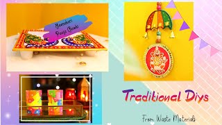 Easy Traditional Ganesh Pooja Craft Ideas From Waste Materials | Zero Cost Craft For Festival