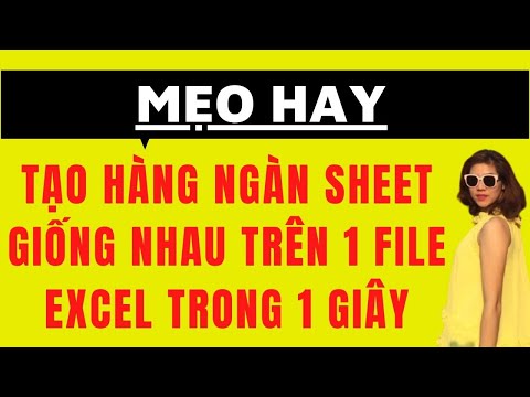 MẸO TẠO NHIỀU SHEET TRÊN 1 FILE EXCEL | Nga. Kiến Thức Hay