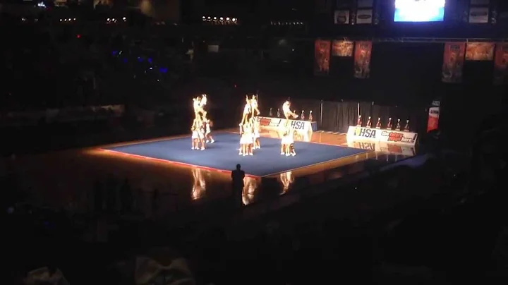 Jacobs Golden Eagles Cheer @ State 2014 day 1