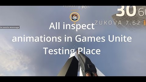 All Games Unite Testing Place inspect animations