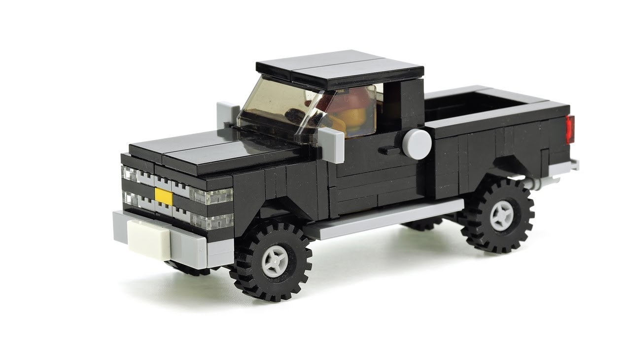 Black off-road pickup truck MOC Building -