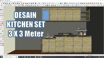 Buat Kitchen Set Sederhana Luasan 3x3 di Sketchup
