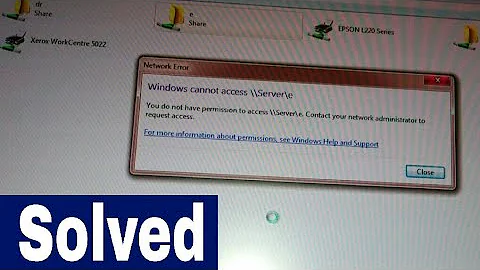Windows cannot access ~ You do not have permission to access \\server\