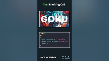 Master CSS Text Masking 🎨 Stunning Effects! #css #tipsandtricks #codemonarch