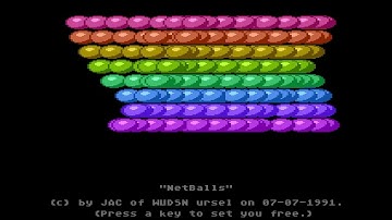 NetBalls - Atari 8-Bit Intro by JAC! of WUDSN (1991)