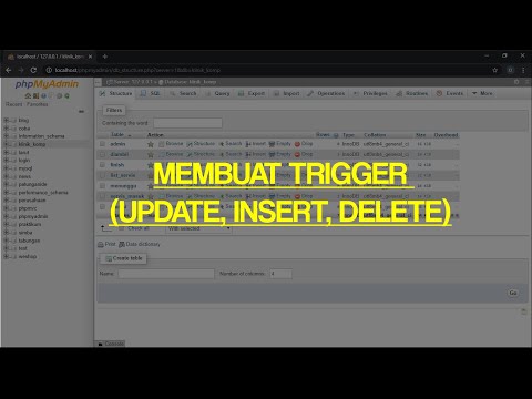 Cara Membuat TRIGGER(Insert, Update, Delete)