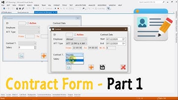 Contract Form ,Fill Combobox - Part 1