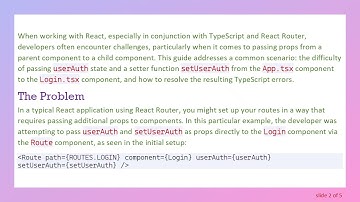 Solving React Router Prop Passing Issues with TypeScript
