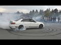 Mercedes E63S AMG CRAZY DONUTS DRIFTS At AMG Car Meet! Digital Chrome Wrapped R8, Brutal Powerslides