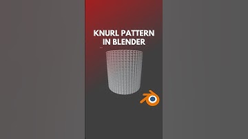 How To Modeling a Knurl Pattern in Blender