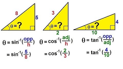 PreCalculus - Trigonometry: The Right Triangle (13 of 26) Inverse Trig Functions: Summary