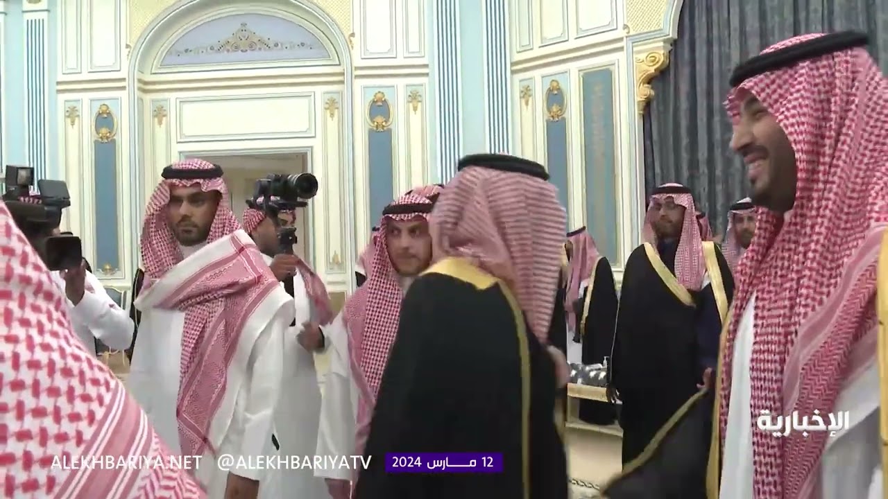 #ولي_العهد الأمير محمد بن سلمان يستقبل المهنئين بشهر #رمضان