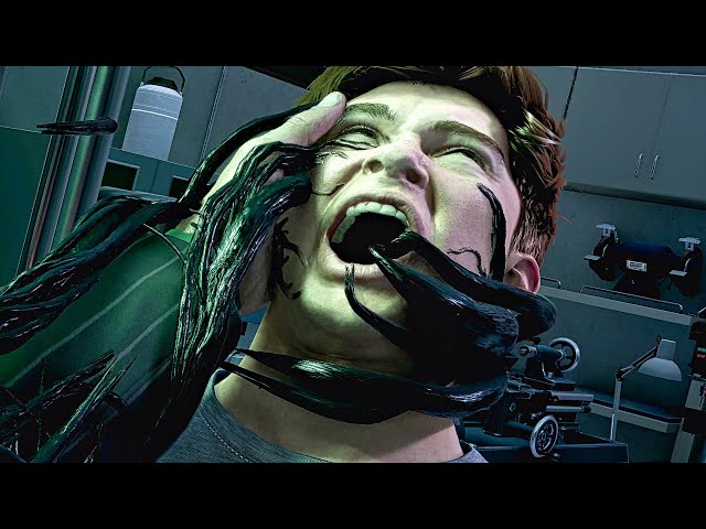 How Harry Osborn Became Venom Transformation Scene (2023) Spider-Man 2 PS5 4K 60FPS class=
