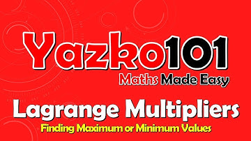 How to use Lagrange Multipliers to find a Maximum or Minimum (Ellipse example video)