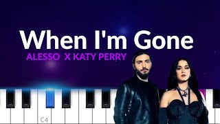 Alesso x Katy Perry - When I'm Gone   | Piano Tutorial