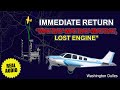 Lost engine mayday immediate return to washington dulles airport real atc