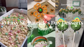 10 Easy St. Patrick’s Day Desserts 🍀 | Lucky Charms Treats, Cake Pops,Kids Snacks & No-Bake Desserts