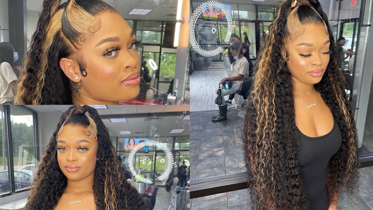 VIRAL TIK TOK SKUNK STRIPE 💛🖤 | Curly Baby Hairs | Asteria Hair