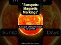Sunspots magnetic markings #universe #knowledge #shorts