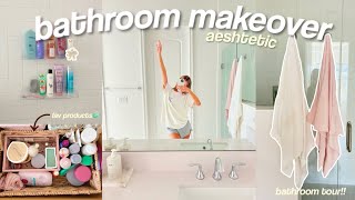 aesthetic bathroom transformation💌extreme organization & decorating + tour!