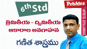 Understanding 3D and 2D Shapes | Class 6 Maths Telugu Medium | For all competitive exams
