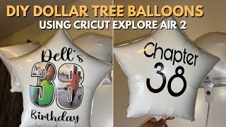 How to Customize Dollar Tree Balloons Using Vinyl & Sticker Paper | Cricut Beginner Project 