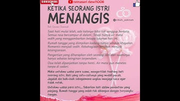 Ketika seorang istri menangis !!