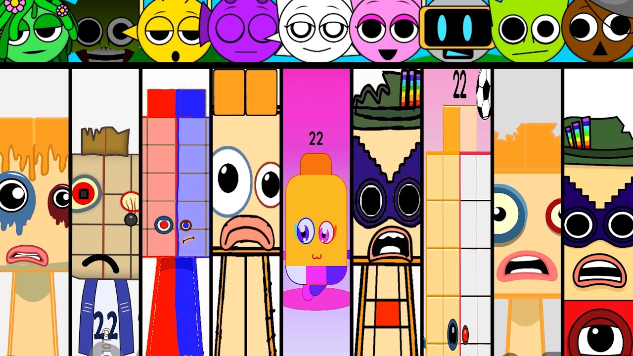 My Sprunki OC Numberblock All Twenty-Two, Twenty-One ( New ) Phase 1 & 2 ( from Numberblocks )