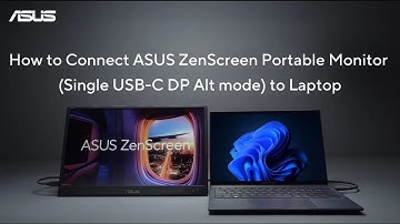 How to Connect ASUS ZenScreen Portable Monitor (single USB-C DP Alt mode) to Laptop   | ASUS SUPPORT
